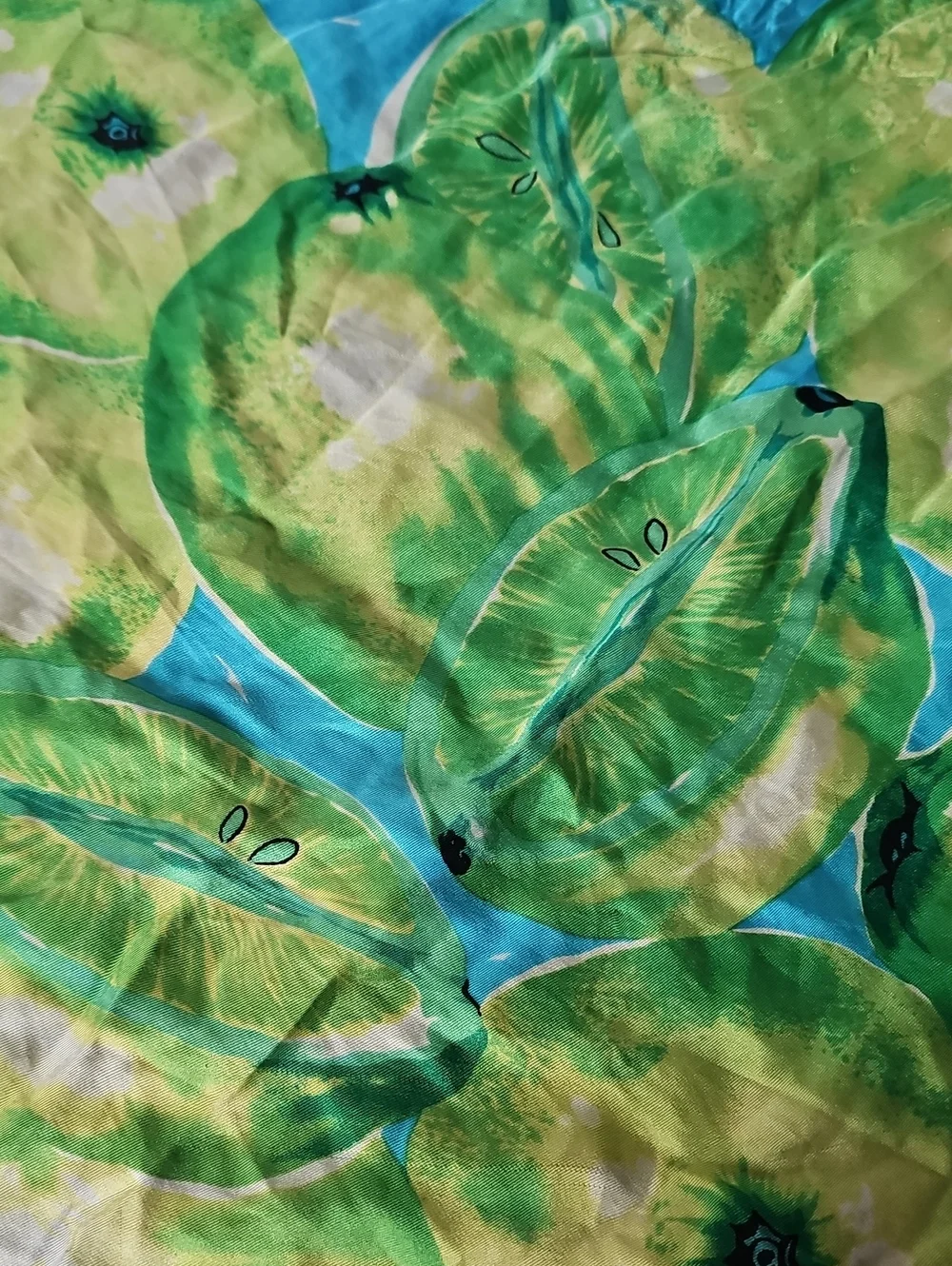 Vintage Echo 20x20 Silk Lime Scarf